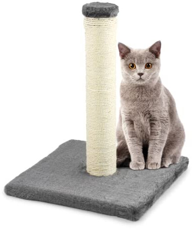 KCT Small Grey Cat Scratching Post Kitten Tree Activity Scratcher Sisal Tower