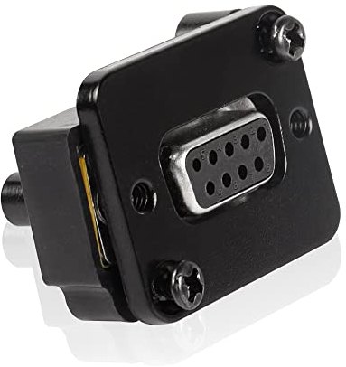 QIANRENON DB9 Connecteur à montage sur panneau 9 broches RS232 femelle vers femelle pour communication, réseau, vidéo