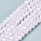 120 cuentas de cristal checas de Bohemia de 4 mm, perlas checas de cristal con circonita tallada, 1 hebra (blanco opaco)
