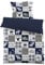Weihnachten Bettwäsche 135x200 Weihanchtsdeko Karomuster Blau Kariert Hirsch-Motiv Mikrofaser 3D-Druck Davidshirsch Hirschkopf Bettbezug 1 Kissenbezug 80X80cm 2-teiliges Bettwäsche-Set Einzelbett