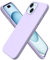 ORNARTO Compatible with iPhone 15 Case 6.1, Slim Liquid Silicone 3 Layers Full Covered Soft Gel Rubber 15 iPhone Case Cover 6.1 inch-Purple