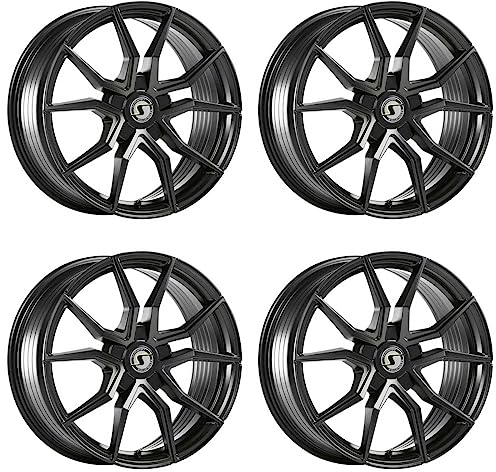 4x Schmidt Felgen Drago 9.0Jx20 ET51 5x112 SatinBlack kompatibel mit Mercedes-Benz Viano 639, Vito 2 Typ 639, V-Klasse 3 / Vito 3 Typ