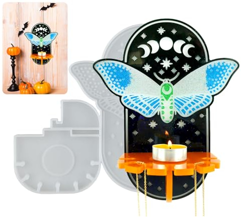 Kerzenhalter Silikonform Halloween Schmetterling Gießform Silikonform Kerzenständer Tier Form Epoxidharz Silikon Kerzenhalter Wand Deko Halloween Kerzen Kerzenhalter Beton Gießform Teelichthalter Form