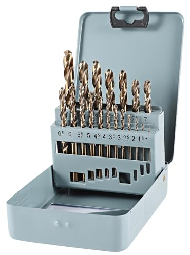 Trintion 19tlg Spiralbohrer Set Cobalt Bohrer Set Metall für Edelstahl und Hard Metall (1mm-10mm) Prämie HSS Metallbohrer Bohrerset für rasche Spanabfuhr