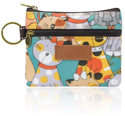 WisePoint Porte Monnaie, Petit Porte Monnaie à l'eau avec Fermeture à Glissière et Porte - Clés, Mignon Mini Porte-Monnaies de Pièces de Monnaie, Cartes, Clés, Rouge à Lèvres (Vert)