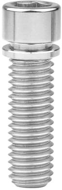 Perno De Titanio M7/M8X20 Tornillo Hexagonal De 25Mm Con Arandela, Plata, M7,25mm