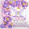 Kit Arco Globo Mariposa Morado Rosa, 101pcs Decoración Cumpleaños Mariposa Niña con Guirnalda Globos Rosa Morado Oro Pegatina Telón de Fondo Mantel Mariposa para Deco Fiesta Cumpleaños Princesa Niña