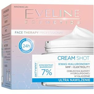 Eveline Cosmetics Ultra Hydrating Cream Shot für trockene & sehr trockene Haut - Tiefenhydration mit natürlichen Feuchtigkeitsfaktoren, Hyaluronsäure und Niacinamid