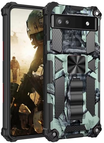 xinyunew Compatibile con Cover Google Pixel 6 Pro Smartphone,Compatibile con Google Pixel 6 Pro Cover Grado Militare Protezione Full Body : Case Antiurto 3 Strati (Verde Chiaro)