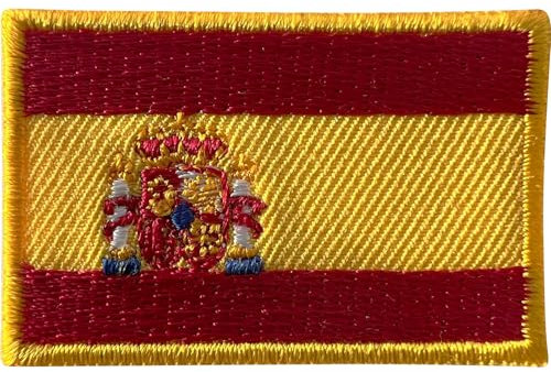 Mini parche de la bandera de España para planchar o coser en la ropa, camiseta pequeña insignia bordada de España