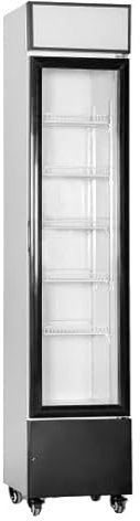 Iceshop Vitrine verticale négative à porte vitrée - 175 litres