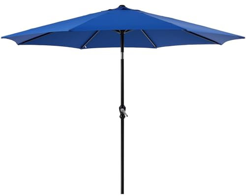 DUMOS Sonnenschirm Kurbelschirm Marktschirm UV Schutz Abdeckung Knickbar Alu Rund Balkon Terrasse Garten Balkonschirm