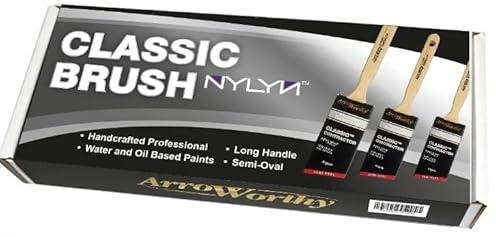 Arroworthy 8820 Paint Brush Boxset 3PK contains: 1.5'', 2'', 2.5'', (CLASSIC-3PK-LNG-ANG)