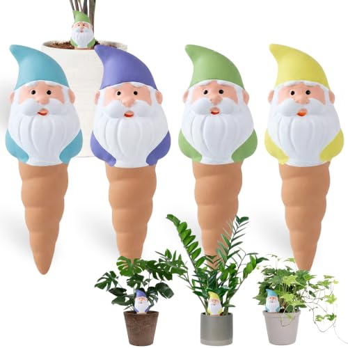 MKNZOME Sistema de Riego Automatico Macetas, 4 Piezas Riego por Goteo Botella Set Autorriego Kit Riego Plantas Vacaciones para Jardín Terraza Invernadero Flores Plantas Interior Exterior