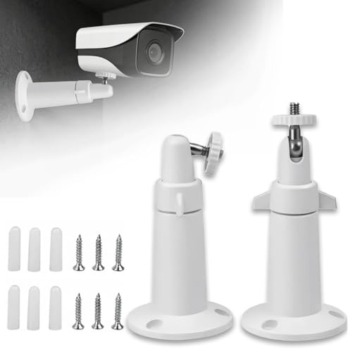 Solvio 2 Pack Security Camera Wall Mount Bracket, 360° Adjustable 1/4 Thread Universal Indoor/Outdoor Mounting Stand for Arlo Pro Arlo Pro 2 Arlo Ultra and Other Compatible Models