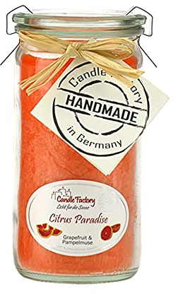 Candle Factory Duftkerze, 15 x 7 x 15 cm, citrus paradise