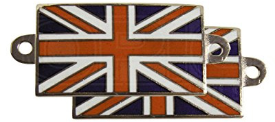 Mountney UJ2P Bolt on Enamelled Union Jack Badge Blister Packed, Set of 2
