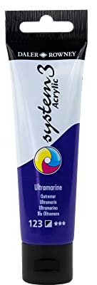 Daler-Rowney System3 Acrylic Paint, Plastic Tube, 2oz - 59 ml, Ultramarine Blue