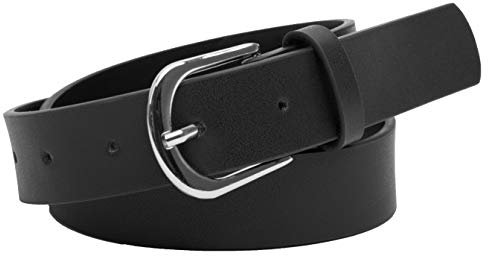 BlackButterfly Femmes Véritable 100% Cuir Ceinture de Jeans (Noir, XXL)