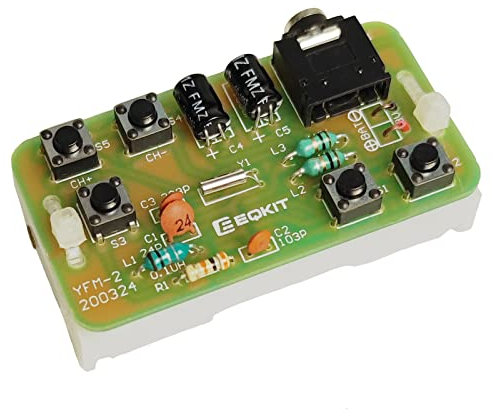 DIY Radio Kit, Icstation FM Radio Kit 76MHZ-108MHZ Soldering Project Radio Module DIY Kits Electronic Solder Practice Kit for Back to School STEM Labs Physics Science Educational
