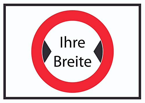 HB-Druck Durchfahrtsbreite Schild mit Ihrer Wunschbreite Symbol A5 (148x210mm)