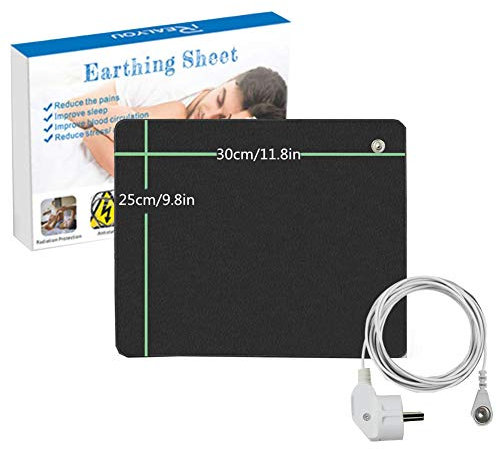 SYLC Tapis De Souris De Mise à La Terre, Tapis De Mise à La Terre, Earthing Tapis pour Mise à La Terre Personnelle n'importe Où, Tapis De Yoga Terre Earthing (25 * 30cm)