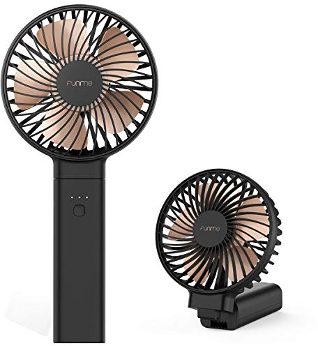Funme Portable Handheld Fan 5000mAh USB Desk Fan Person 4 Speed Settings for Outdoor Travel Black