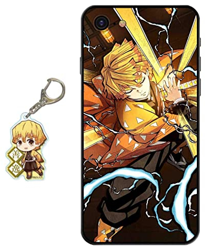 Staremeplz Compatible iPhone 7/8 / SE 2020 Case - Anime Design with Figure Keychain, Soft Silicone Flexible TPU Animation Case