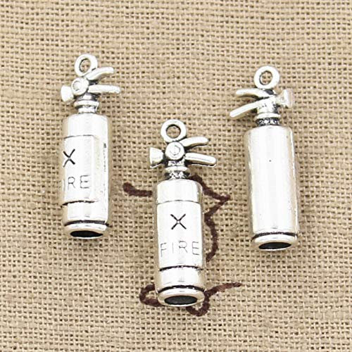 ZZMMSSGG 15Pcs Charms Estintore Pompiere 23X6X6Mm Ciondolo Fatto A Mano Che Si Adatta Vintage Tibetanobronzo Fai da Te per Braccialetto