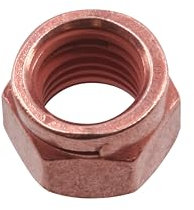 Connect 30738 Copper Flashed Nut Slotted Lock M10 x 1.5 x 14mm Hex 5pc, Brown