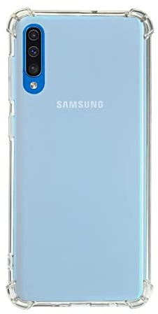 QUITECO Hülle für Samsung Galaxy A30S, A50, A50S, Handyhülle Transparent Silikon, Durchsichtig Verstärkte Ecken