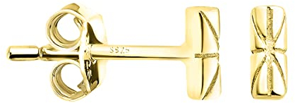 SOFIA MILANI - Damen Ohrringe 925 Silber - vergoldet/golden - Stab Union Jack Ohrstecker - E1385
