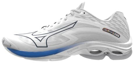 Mizuno Unisex Wave Lightning Z7 Handballschuhe, Undyed White Moonlit Ocean Peaceblue, 46.5 EU