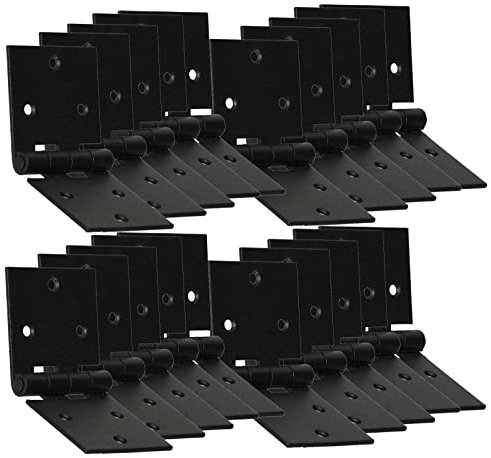 KOTARBAU® 25er Set Türscharnier Kistenband Möbelscharnier 100x50 mm Gerollt Schwarz