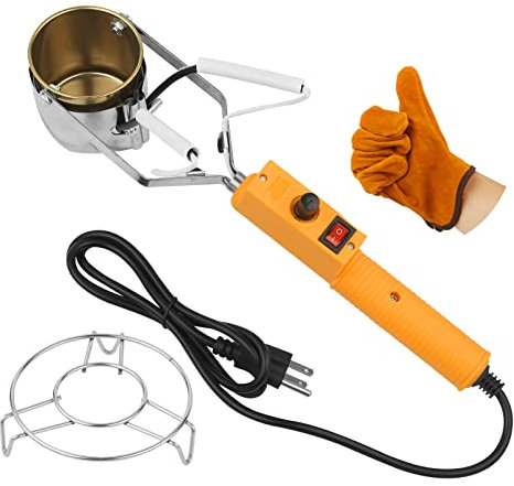 Bleischmelztopf zum Angeln und Kugelformen-Set, elektrischer Schmelztopf für Blei, Tiegel zum Schmelzen von Metall, Bleiformen zum Angeln von Gewichten, geeignet für Angelgewichte, Formen und