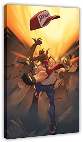 RIELLI Fatal Fury Game 20 Leinwand-Poster, Wandkunst, Dekoration, Bild, Gemälde für Wohnzimmer, Schlafzimmer, Dekorationsrahmen: 40 x 60 cm