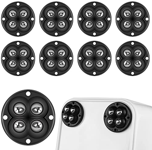 8 Stück Möbelrollen Klein Selbstklebendes Lang anhaltende Haftung, Mini Kugelrollen für Möbel mit 4 Stahlkugeln, Rollen für Möbel Klein 360-Grad-Drehung, Möbelrollen Selbstklebend Caster Wheels