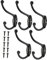 VASDEV 5 ganchos de hierro forjado para colgar ropa, perchero de pared, llavero de metal, ganchos de pared decorativos, ganchos individuales, percha rústica, gancho de hierro, ganchos par