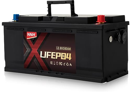 NNH Lifepo4 300AH 12V Batterie Bluetooth,Mini Lithium Batterie 12V 300AH mit 200A BMS Sicherheitsschutz,8000 Zyklen Deep Cycle,Perfekt für Wohnwagen,Wohnmobil,Solar
