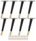 Uxcell 8PCS Metal Furniture Leg Replacement Couch Legs Cabinet Feet Black and Gold Modern Furniture Legs DIY Sofa Feet with Screws for Cupboard Table (10 inch)