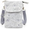 Ritte Pochette Portable Bandoulière Femme, Sac Téléphone Portable, Toile Petit Sac à Bandoulière, Mini Multifonctionnel Sacoche, pour Voyages, Shopping, Quotidiens, Gris