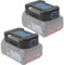 QUPERR 2 Pack Akku-Adapter, USB-Ladegerät kompatibel mit Bosch Professional 18V Akku Dual-USB-Handy-Ladegerät-Adapter mit Typ-C Schnellladung（Nur Adapter）