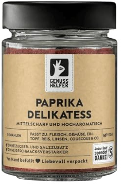 Bremer Gewürzhandel Paprika Gewürz delikatess, gemahlen, Paprikapulver ungarisch pikant, leicht scharf, 90g im Glas