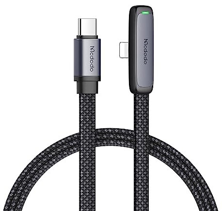 mcdodo USB C auf Lightning Kabel 36W iPhone Ladekabel USB C Kurz 90 Grad Ladekabel Nylon USB C Fast für iPhone 14,13,12,11,XS, XS Max,XR,X,8,8Plus,7,7Plus,6s,6s Plus,6,6 Plus,iPad