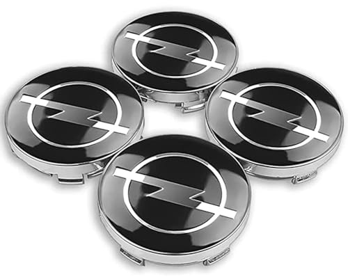AFSNT 4 Stück Radnabenkappen für Opel Zafira A B Astra H G J K F Mokka Corsa B C D Vectra 56/60MM,Nabendeckel Radnabendeckel Felgendeckel Wheel Caps Radnabenabdeckung Nabenkappen