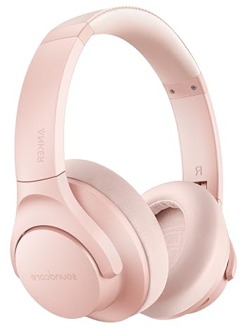 Soundcore Anker Life Q20 Hybrid Active Noise Cancelling Headphones, Wireless Over Ear Bluetooth Headphones, 60H Playtime, Hi-Res Audio, Deep Bass, Foam Ear Cups, Travel, Office, USB-C Charging