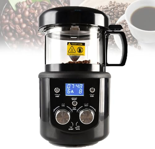 Panel Visual Dirigido Por La Máquina Tostadora De Café, Tres Funciones Ajustables, Con Función De Sincronización Molinillo De Café Eléctrico, Peso Para Hornear De 100 G Tostador De Café Casero