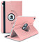 MOBISTAR Étui rotatif pour iPad Air 13 M2 (2024), rotation à 360 degrés, fonction veille/réveil automatique, modèle - A2898/A2899/A2900 (or rose)