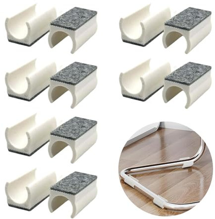 12 Stück Stuhlgleiter Freischwinger,Filzgleiter für Freischwinger,25 mm Schwingstuhl Gleiter,Kratzfest und Geräuschreduzierend,Freischwinger für Parkett,Laminat,Keramikfliesen