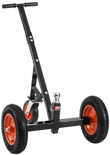 VEVOR Rangierhilfe Anhänger, 454 kg Stützlastkapazität, 425 & 560 mm einstellbare Höhe, 50,8 mm Kugel, 355,6 mm Luftreifen, Karbonstahl, zum Bewegen von Wohnmobilanhängern